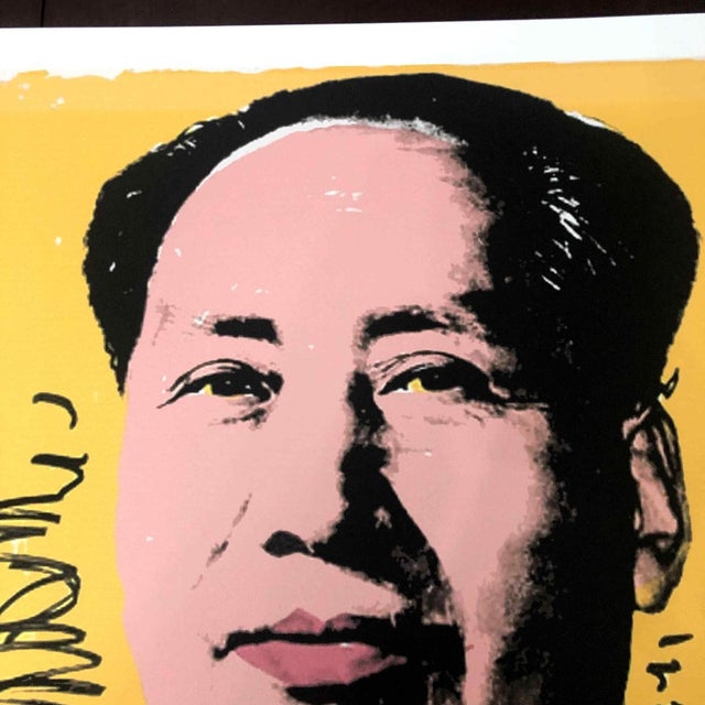 American 1990s After Andy Warhol "Mao Zedong" Lithograph For Sale - Image 3 of 11