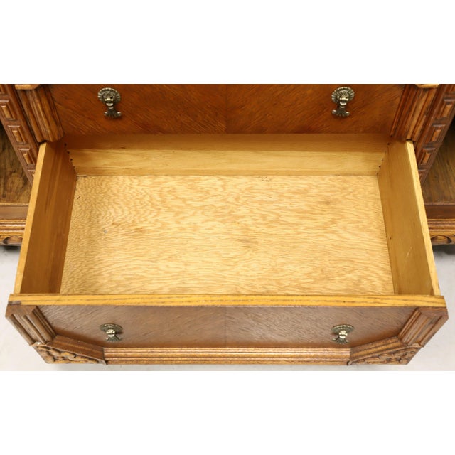 Late 20th Century Oak Jacobean Revival Style Sideboard For Sale - Image 10 of 12