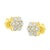 Contemporary 14K Yellow Gold 1.0 Cttw Diamond Flower Earring (J-K Color, I1-I2 Clarity) For Sale - Image 3 of 6
