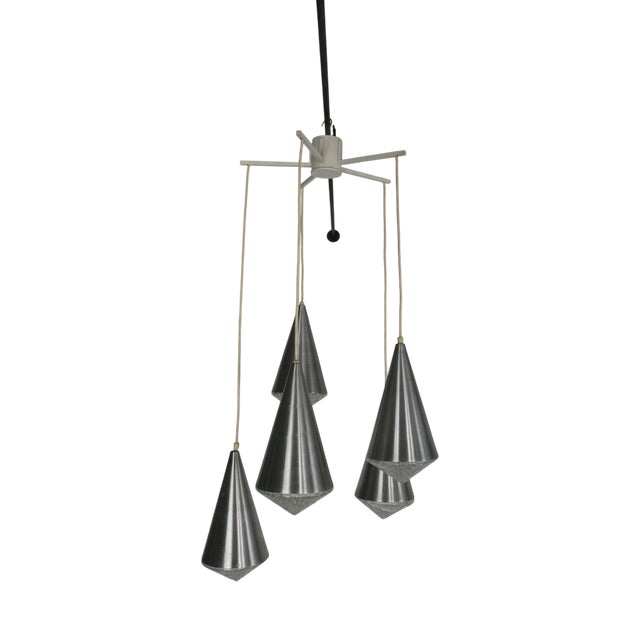 Cascade Lamp with Crystal Glass, 1970s For Sale