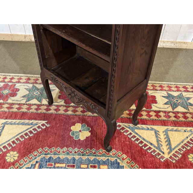 Louis XV Style Oak Bookcase with Drawer, 1900s For Sale - Image 10 of 13