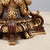 Brown Carved Wooden Center Table with Glass Top For Sale - Image 8 of 10