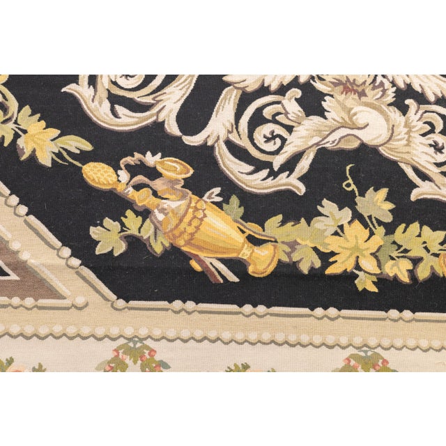 Textile Aubusson Flat Weave Wool Rug 12'0" X 15'0" For Sale - Image 7 of 9