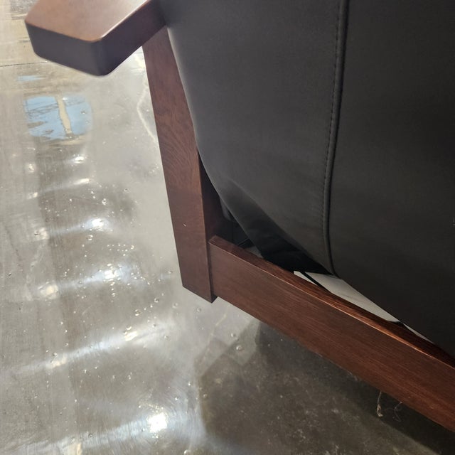 Stickly Mission Style Powered Leather Reclining Ends Sofa / Couch For Sale - Image 13 of 16