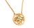Contemporary Louis Vuitton 18k Yellow Gold Round Resille Monogram Floral Pendant Necklace For Sale - Image 3 of 6