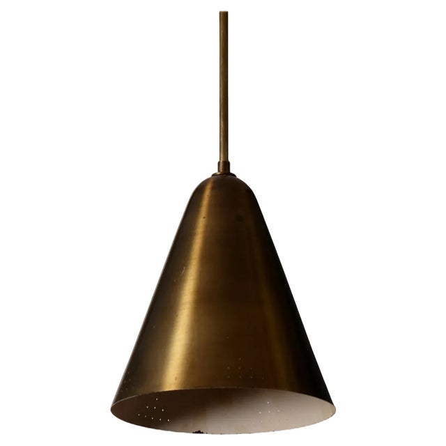 Brass Ceiling Lamp attributed to Hans Bergström, 1950s For Sale
