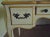 Formal French Country style ladies writing desk; signature John Widdicomb painted finish with gently antiqued hardware; 3...