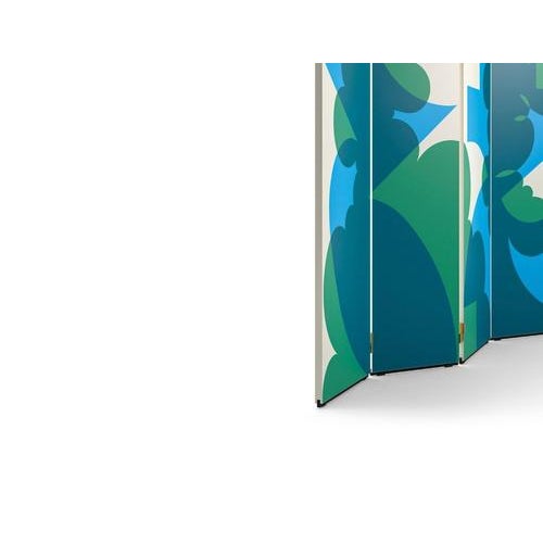 Balla Screens with Green and Blue Pattern by Giacomo Balla for Cassina, Set of 2 For Sale - Image 6 of 11