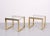 Hollywood Regency Vintage Brass Square Side Tables from Renato Zevi, 1970s, Set of 2 For Sale - Image 3 of 8