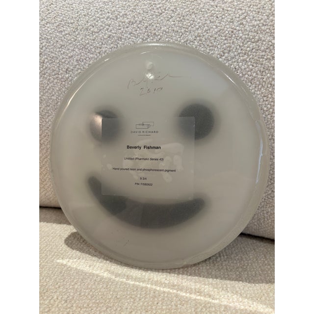 Exhibited Beverly Bev Fishman Smiley Face Resin Wall Sculpture With Phosphorescent Pigment, Signed, 2010, David Richard Gallery For Sale In New York - Image 6 of 12