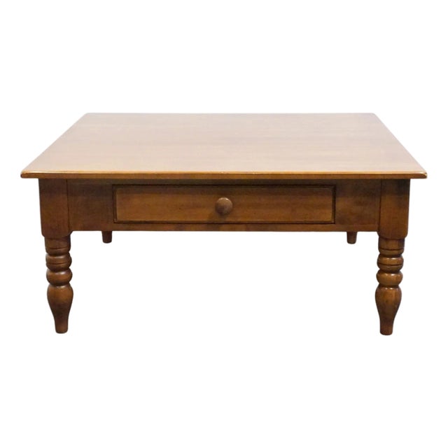 Durham Furniture Solid Cherry Early American Style 38" Square Accent Coffee Table - Made in Canada For Sale