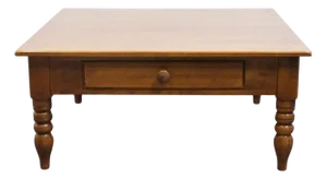 Durham Furniture Solid Cherry Early American Style 38" Square Accent Coffee Table - Made in Canada
