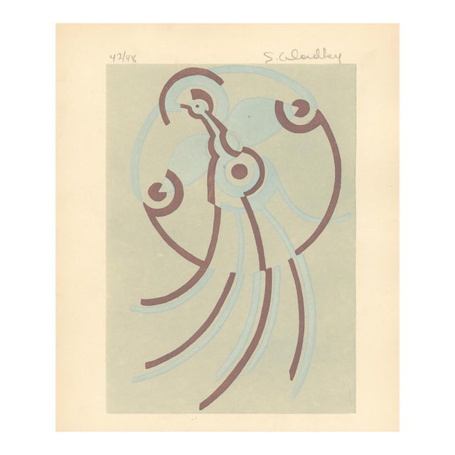 S. Alandlay Signed Limited Edition Modernist Bird Print – 42/48 For Sale