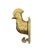 Vintage Brass Rooster Head Three Hook Key / Wall Hook Rack For Sale - Image 4 of 4