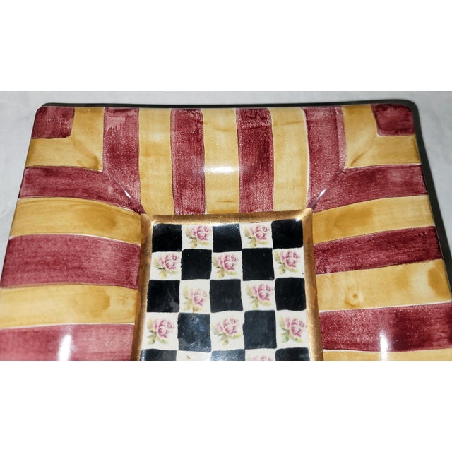 Mackenzie Childs Early MacKenzie Childs Ceramic Cany or Nut Dish, C 1983 For Sale - Image 4 of 6