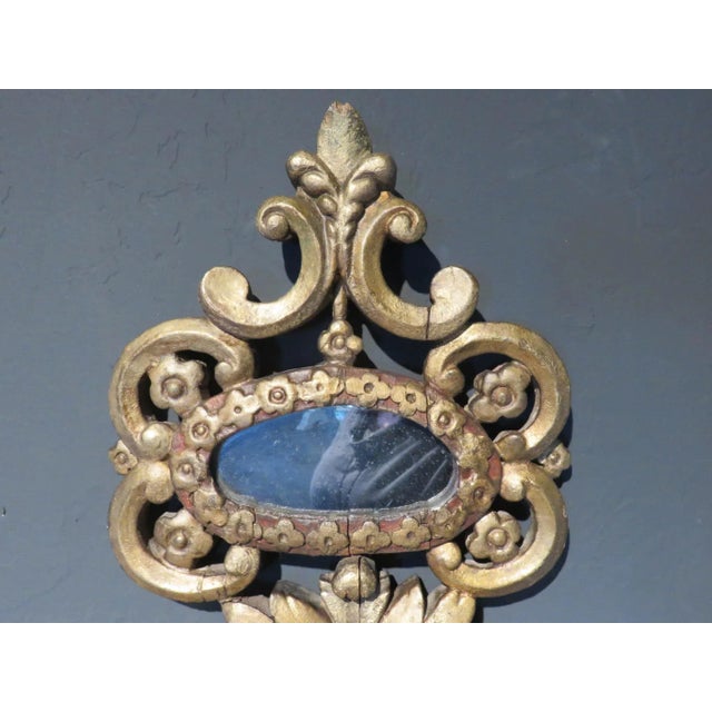 Mid 18th Century 18th Century French Antique Mirrors Gilt Wood Mirrors With Original Glass - a Pair For Sale - Image 5 of 8