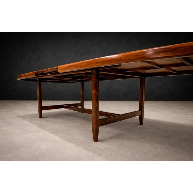 Brazilian Mid-Century Modern Extendable Dining Table in Rosewood, Loher, 1960s For Sale - Image 11 of 11