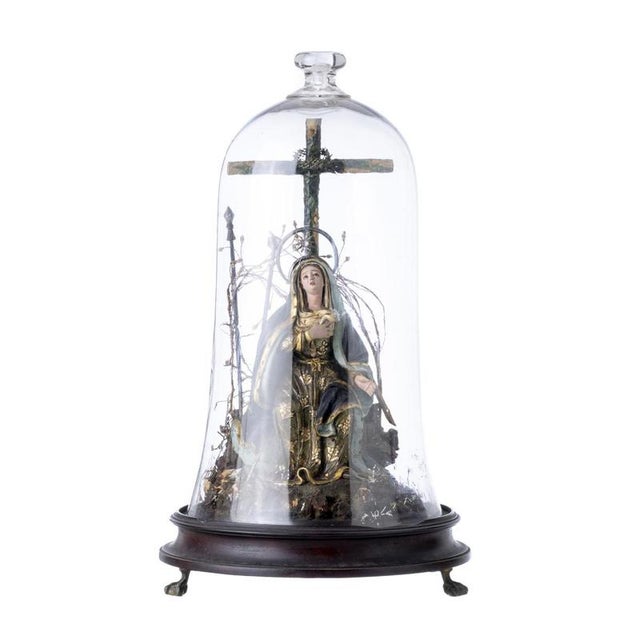 Sacred Art Our Lady of Sorrows, 1800s For Sale - Image 6 of 6