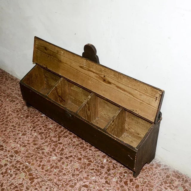 Solid Fir Storage Case with Tilting Top, 19th Century For Sale - Image 4 of 9