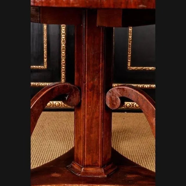 19th Century Biedermeier Style Mahogany Dining Table For Sale - Image 6 of 9