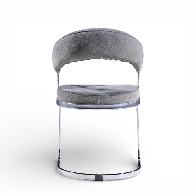 Chrome Giotto Stoppino for Kartell Mid Century Italian Chrome Cantilever Dining Chairs - Set of 6 For Sale - Image 8 of 10