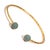Contemporary Turquoise Grace Adjustable Gold Cuff Bracelet For Sale - Image 3 of 8