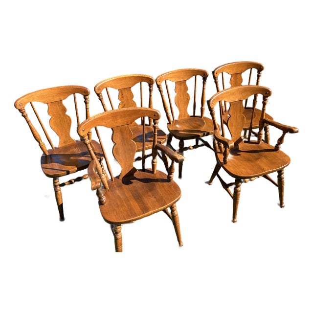 Set of Six 20th Century Heywood-Wakefield Chairs For Sale