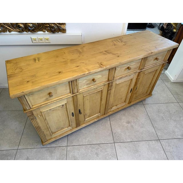 Rustic Farmhouse Chest of Drawers in Spruce Wood For Sale - Image 13 of 16