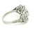 A refined vintage platinum diamond ring from the late Art Deco era, circa 1935–1945, showcasing elegant transitional...