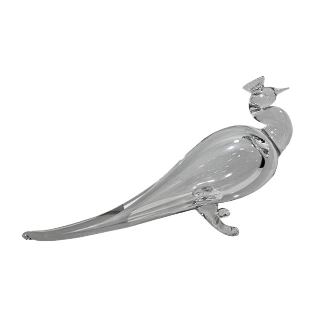 Glass Bird from Val Saint Lambert, 1970s For Sale