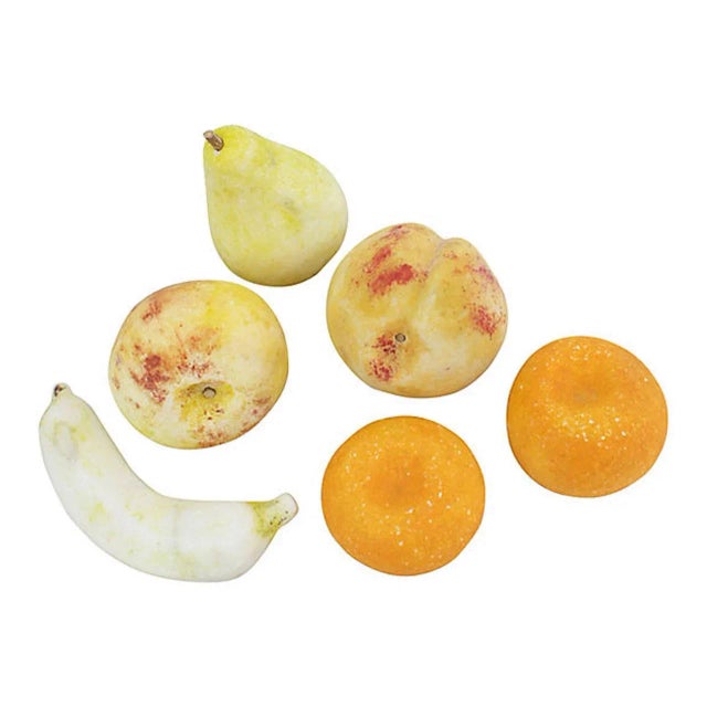 Traditional Vintage Italian Alabaster Fruit - a Set of 6 For Sale - Image 3 of 4
