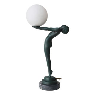 Art Deco Lueur Lumineuse Lamp by Max Le Verrier, France, 1930 For Sale