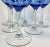 Pillar Stemmed Blue Goblets- Set of Six For Sale - Image 9 of 12