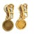 1990s Pair of Bulgari Bvlgari 18k Gold Black Onyx Drop Clip Earrings For Sale - Image 10 of 14