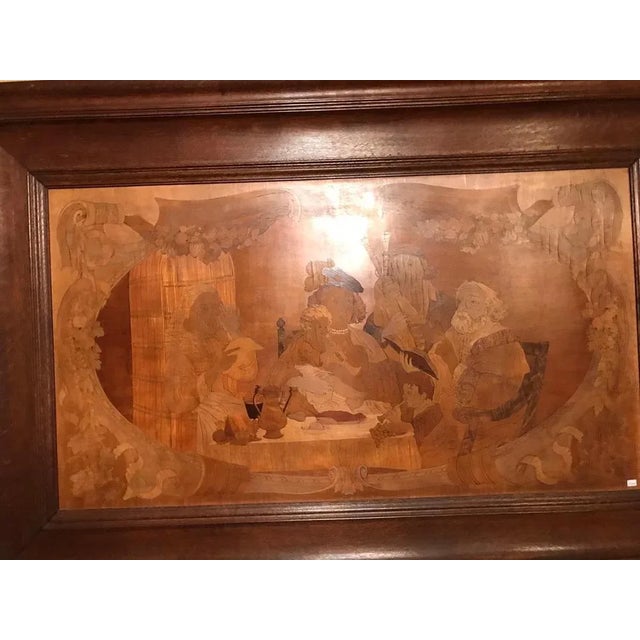 Large Inlaid Wood Mural by W. V. Naive Art For Sale - Image 4 of 12