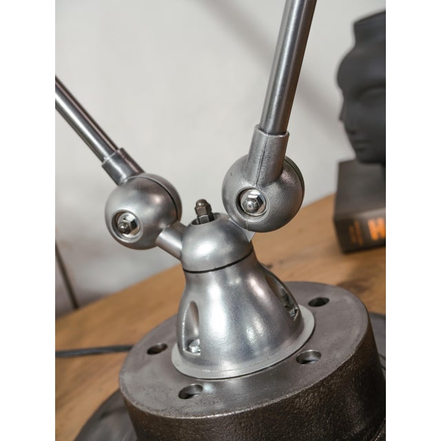 Vintage French Industrial Table Lamp by Jean Louis Domecq, 1950s For Sale - Image 4 of 17
