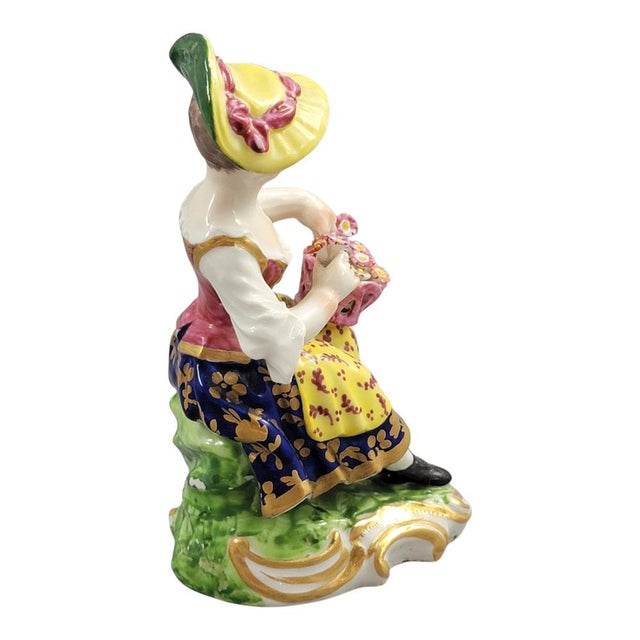Porcelain Model No. 8 Figure of Flower Seller from Derby, Late 18th Century For Sale - Image 6 of 10
