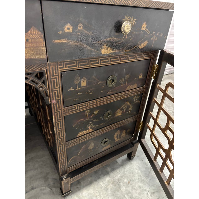 Drexel Heritage Chinoiserie Style Executive Desk For Sale - Image 10 of 12