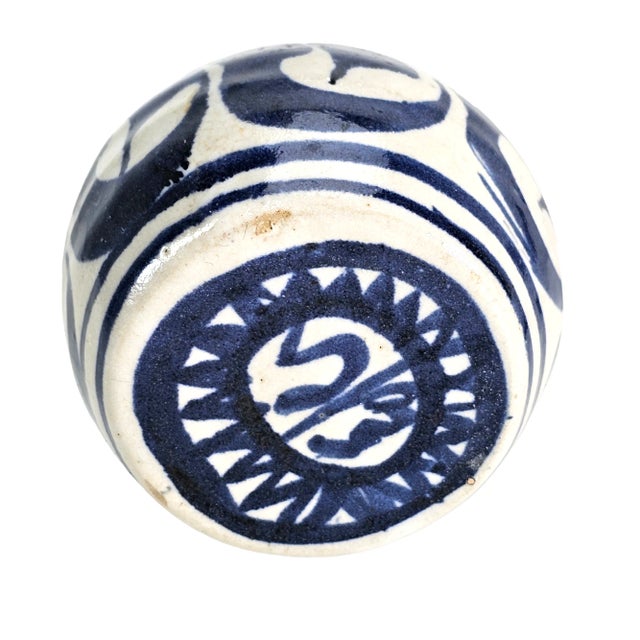 Blue Italian Eden Ceramic Blue Gray Carafe/Pitcher For Sale - Image 8 of 9