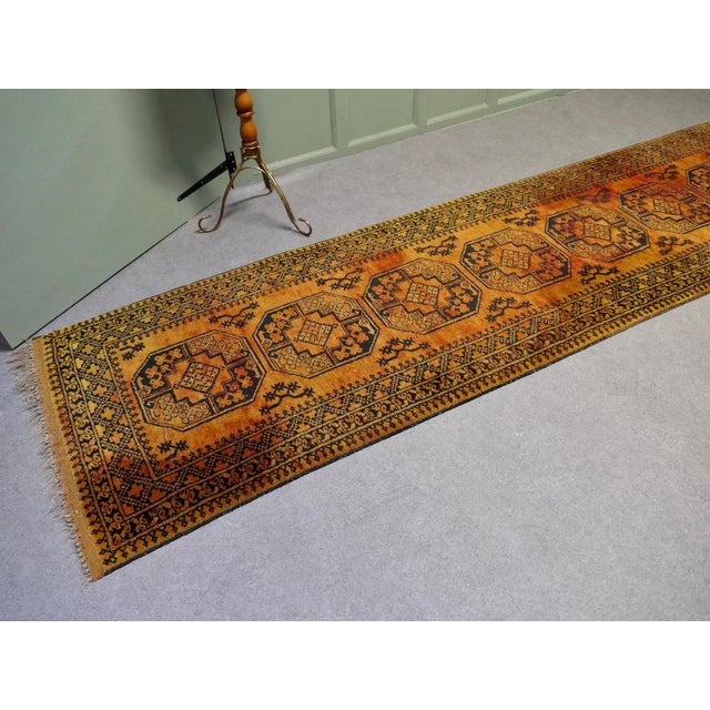 Textile Vintage Hall Runner Rug with Pattern, 1930 For Sale - Image 7 of 8