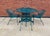 1960s Woodard Wrought Iron Patio Radar Atomic Set Table 4 Chairs, Attributed For Sale - Image 11 of 11