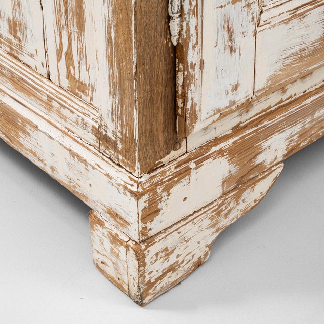 19th Century France Antique White Wood Storage Cabinets & Cupboards For Sale - Image 11 of 11