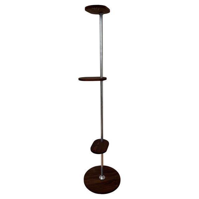 Wood Tubular Chrome Bauhaus Flower Stand - 1940s For Sale - Image 7 of 7