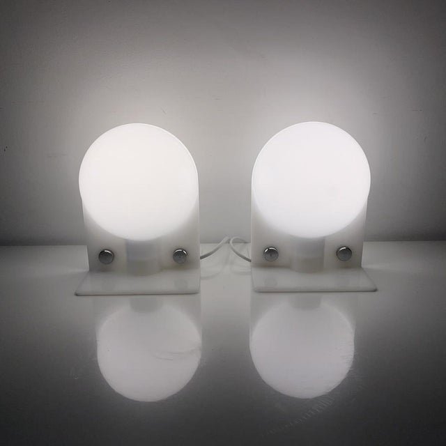 Guzzini Sirio Lamps of Brazzoni and Lamp for Guzzini, 1970s, Set of 2 For Sale - Image 4 of 14