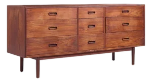 Jack Cartwright for Founders Mid Century Walnut Lowboy Dresser
