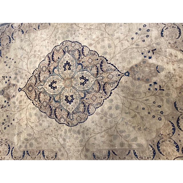 Late 19th Century Antique Persian Tabriz Hadji Jalili Rug 9'3" X 12'2" For Sale - Image 5 of 5