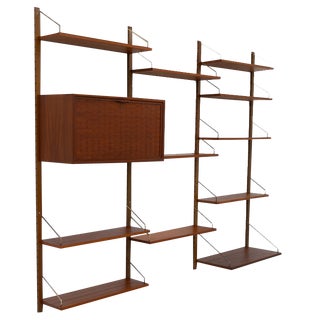 Danish Modern 3-Bay Modular Teak Wall Unit by Poul Cadovius for Cado, 1960s For Sale