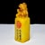 Yellow Vintage Chinese Carved Yellow Stone Seal With Foo Lion Finial For Sale - Image 8 of 9