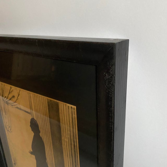 English Pair of Large Antique Silhouettes of Gentlemen For Sale - Image 3 of 10