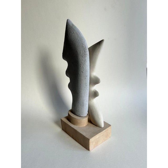 Ceramic Twin Flames Sculpture in Chamotte Stoneware by Thalia Dalecky For Sale - Image 7 of 10